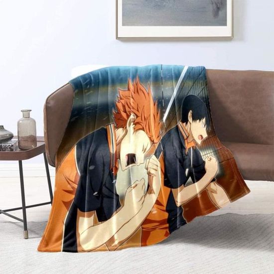 Couverture Halloween Douce En Flanelle - Motif Citrouille Horreur - Pour Canapé Ou Lit 2 Personnes (100x150 Cm)