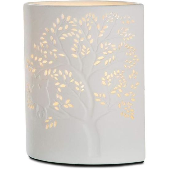 Lampe LED chat en porcelaine 22 cm | Maisons du Monde