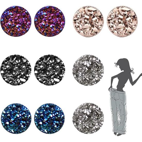 Flongo Boucle D'Oreilles Avec Pendentif De Croix Raccordé à Clips D'Oreilles Non Percées Sur Oreille Cartilage En Acier Inox