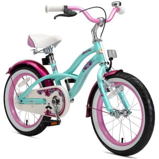 Velo pour enfants BIKESTAR 16 pouces Edition Cruiser Menthe Freins a retropedalage et frein en V Cdiscount Sport