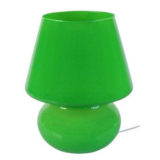 Abat-jour Verre Vert – Forme Champignon – Neuf, Sans Marque