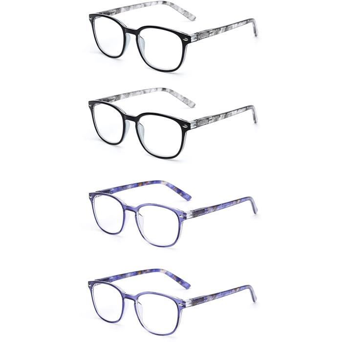 4 Paire De Lunettes De Lecture 2.0 Homme Femme,Lunettes Loupe Monture Legere Branches A Ressort 4 Paire De Lunettes De Lecture 2.0 Homme Femme,Lunettes Loupe Monture Legere Branches A Ressort