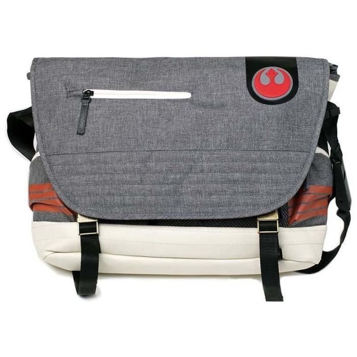 Sac besace Star Wars Embleme de l Alliance Rebelle Gris Cdiscount Bagagerie Maroquinerie