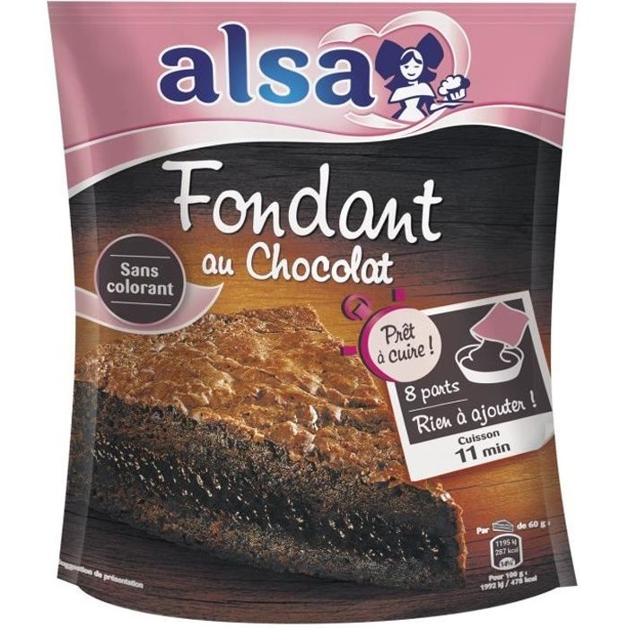 ALSA Préparation gâteau Fondant au chocolat 500g