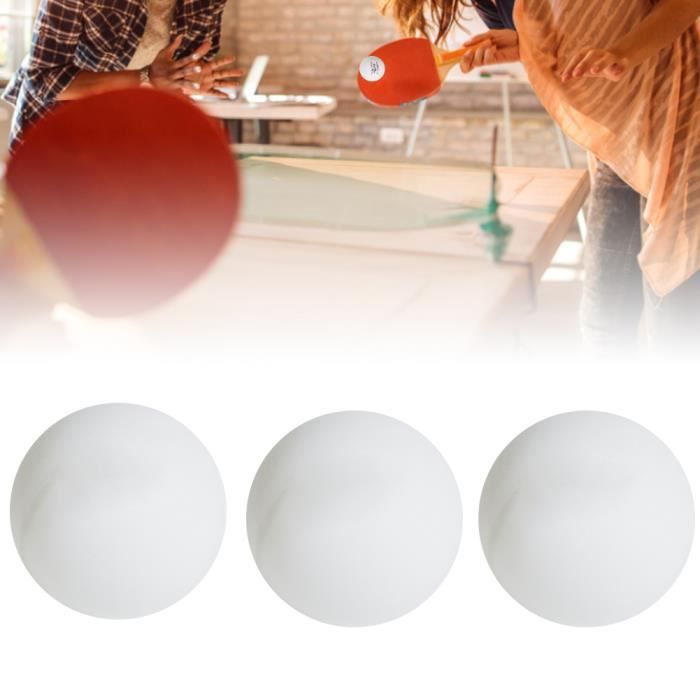 3Pcs Balles de Ping-Pong Durables pour Pratique du Jeu Débutant Entraînement à Compétition Internationale(Blanc )-DUO