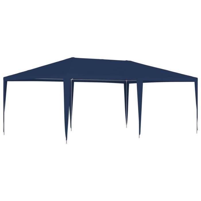 Tente de réception Tonnelle de Jardin pavillon chapiteau 4x6 m Bleu