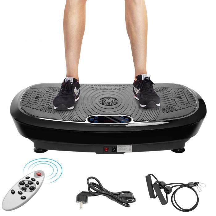 Plateforme plaque vibrante avec 4 Programmes de Fitness-180 niveaux de vitesse-150 kg max- Bluetooth sans fil-Vibration 2D Wipp