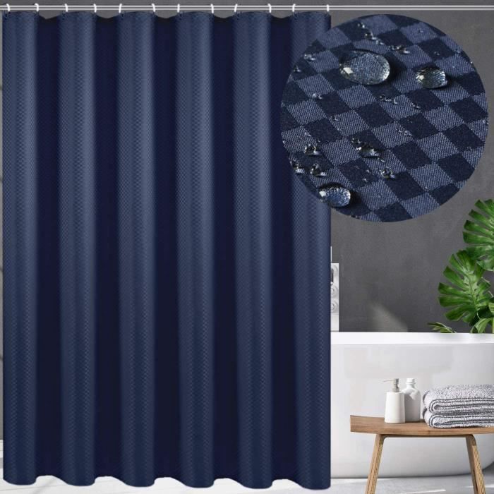 Rideaux Swanson Rideau de douche anti-moisissure moderne et élégant 120-150-180-200 x 200 cm (bleu, 150 x 200 cm)263
