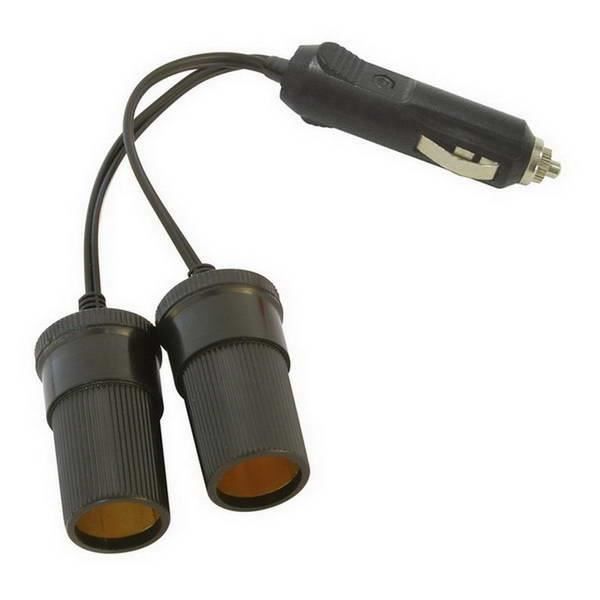 CARPONIT Prise allume-cigare Double - 10Ah 12 V - Noir