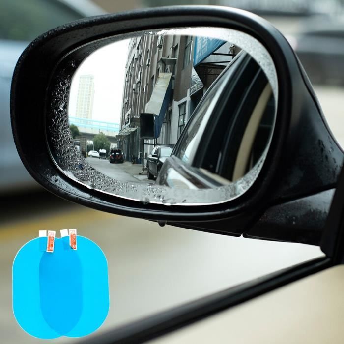 Anti-Buée Autocollant De Voiture Miroir De Voiture Fenêtre Film Transparent Voiture Rétroviseur Film Protecteur Imperméable 2 Pièces