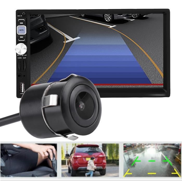 Cikonielf Caméra de recul de voiture 18.5mm HD Low Light Night Version voiture caméra de recul de recul affichage coloré NTSC /