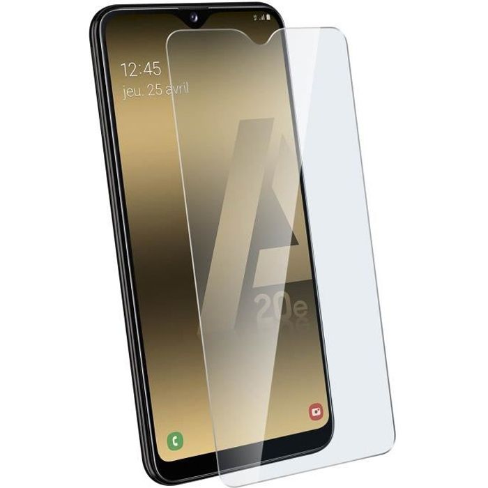 Film Samsung Galaxy A20e Protection Écran Verre trempé 9H Antichoc Transparent Blanc