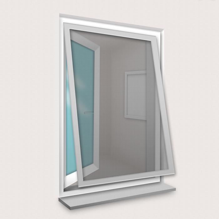 Cadre Moustiquaire pour Fenêtre 120x150 cm Gris