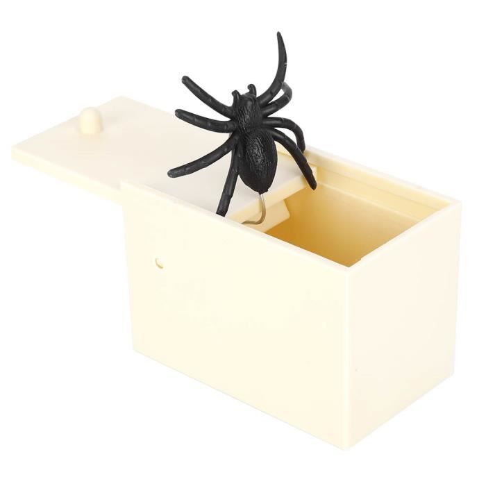 Boîte d'araignée sûre, faux jouet de tour, jouet de farce de simulation de tour 3.7x2.5x2.2in jour du poisson d'avril pour