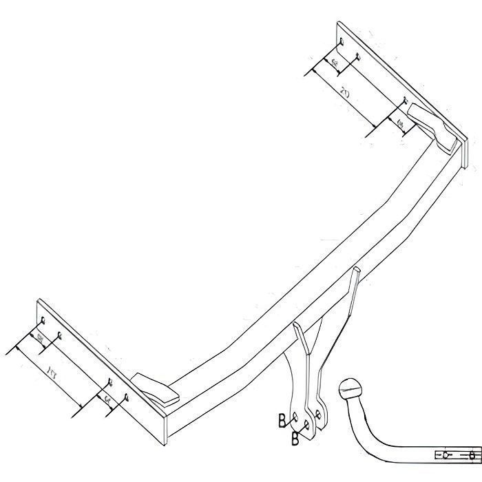 Attelage Volkswagen Touran (03/03-09/15) Col de cygne + faisceau universel 7 broches + boitier électronique