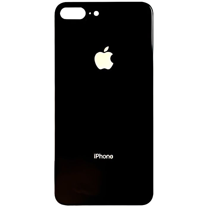Vitre Arriere Iphone 8 Plus + Logo - Noir