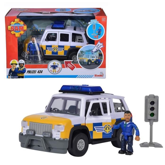 Malcolm's Police Car | Sam Le Pompier | avec Lumière, Son et Figurine Malcolm