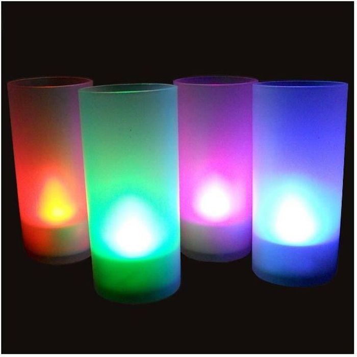 Bougie Photophore à Led Multicolore s'allume et s'éteint avec le souffle