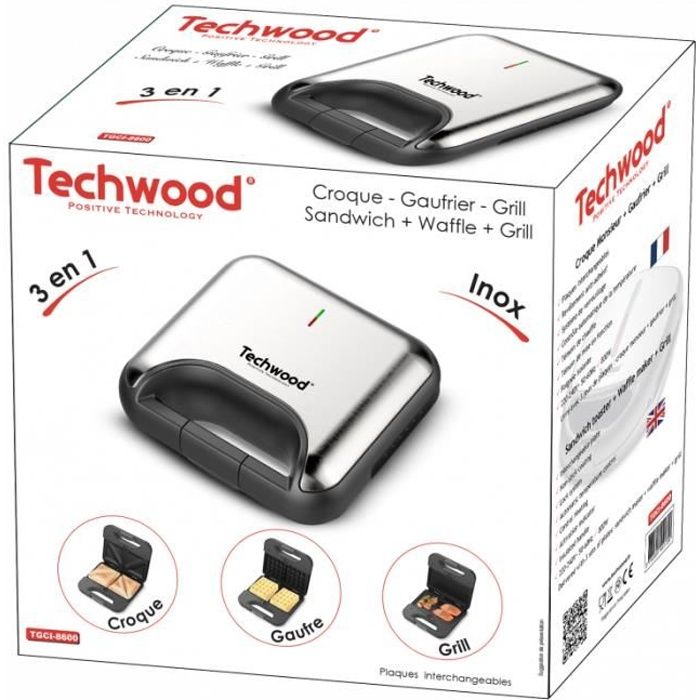 Techwood 3en1 Gaufrier / Croque / Grill