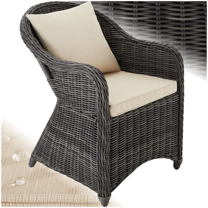 Fauteuil de jardin luxe - gris