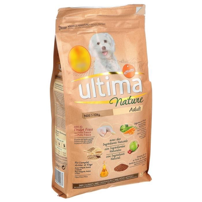 ULTIMA Croquettes Nature Mini Au Poulet (Chien Adulte De Petite Taille) 1.25kg