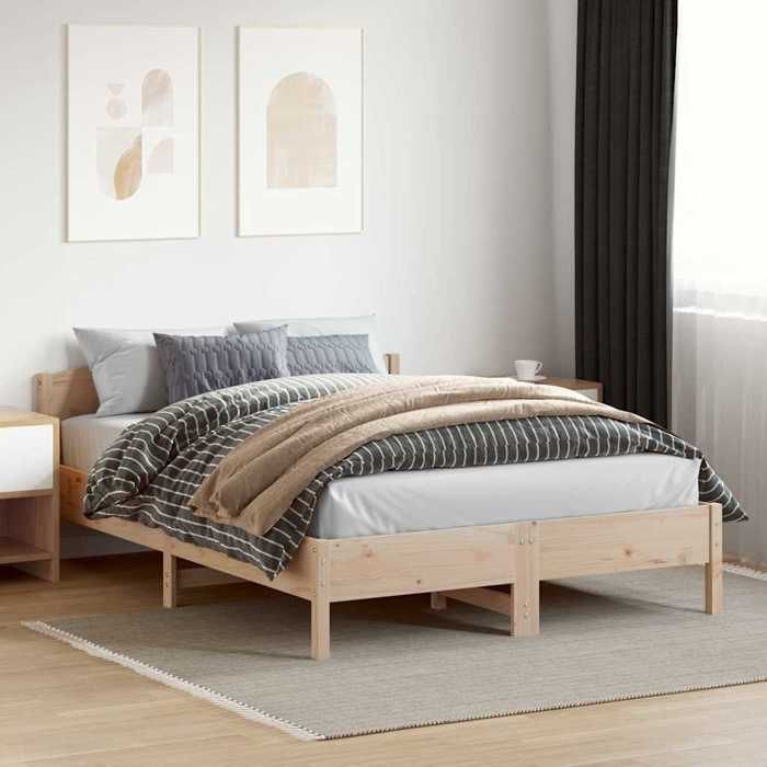vidaXL Cadre de lit sans matelas 160x200 cm bois massif de pin 3216194