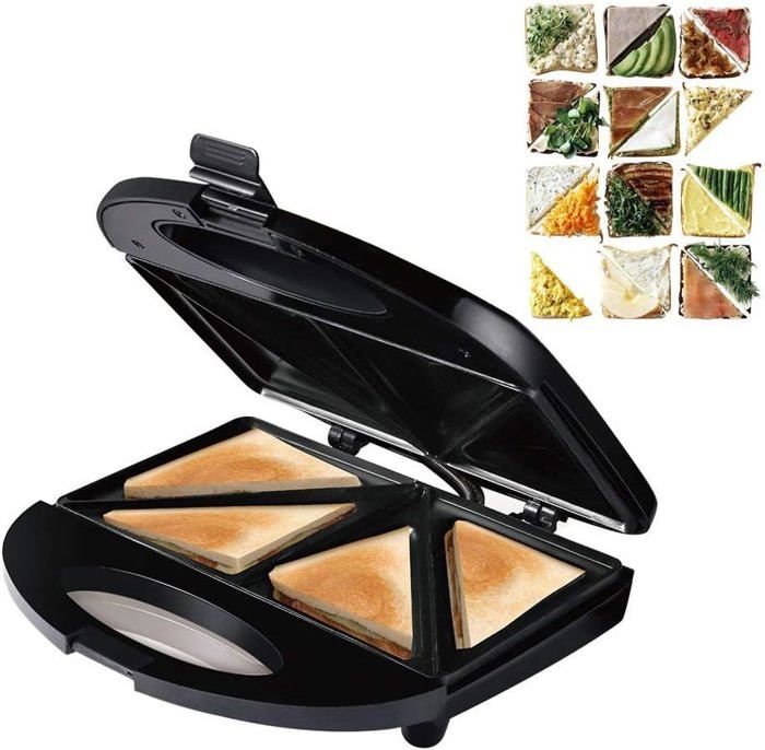 Croque-Monsieur Maker - Apparecchio con piastre triangolari per sandwich - Sandwitch Maker - Croque Machine MosieurBomann ST 5016 CB Sandwich Maker 750 W - Bianco : Bomann