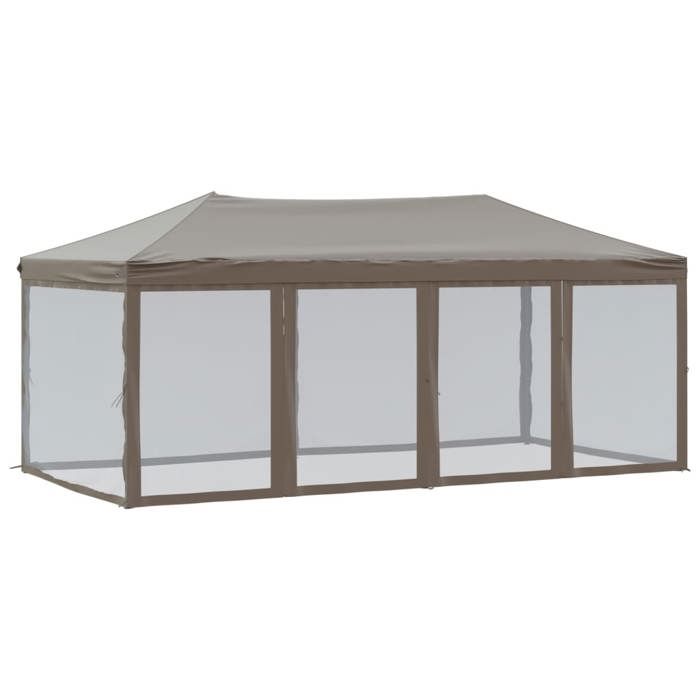 Vidaxl Anti-UV Tente de réception - pliable - avec parois Taupe 3x6 m SS147864