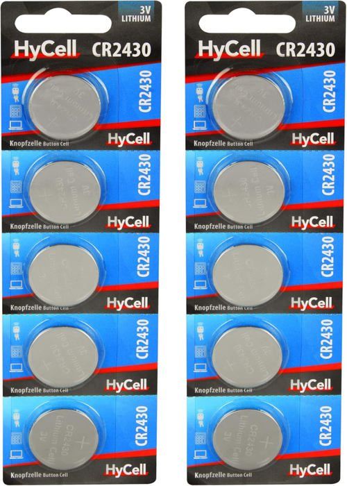 Piles Bouton CR2430 Au Lithium - Lot De 10, 3V, 285 MAh, Pour Appareils électroniques (montres, Calculatrices, Etc.) - 8