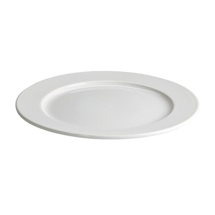 Lot De 12 Assiettes Plates En Porcelaine Blanche HENDI - 160 Mm, Bords Renforcés, Pour Lave-vaisselle