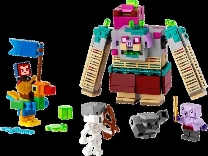 Mattel Minecraft Legends Coffret Le Dévoreur - Figurine Géante Avec Slime Et Ranger Articulé Dès 3 Ans
