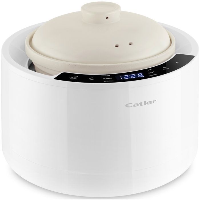Cuiseur à riz électrique multifonction CATLER CR 600 - Cuve céramique - 6 programmes automatiques - Soupe - Blanc