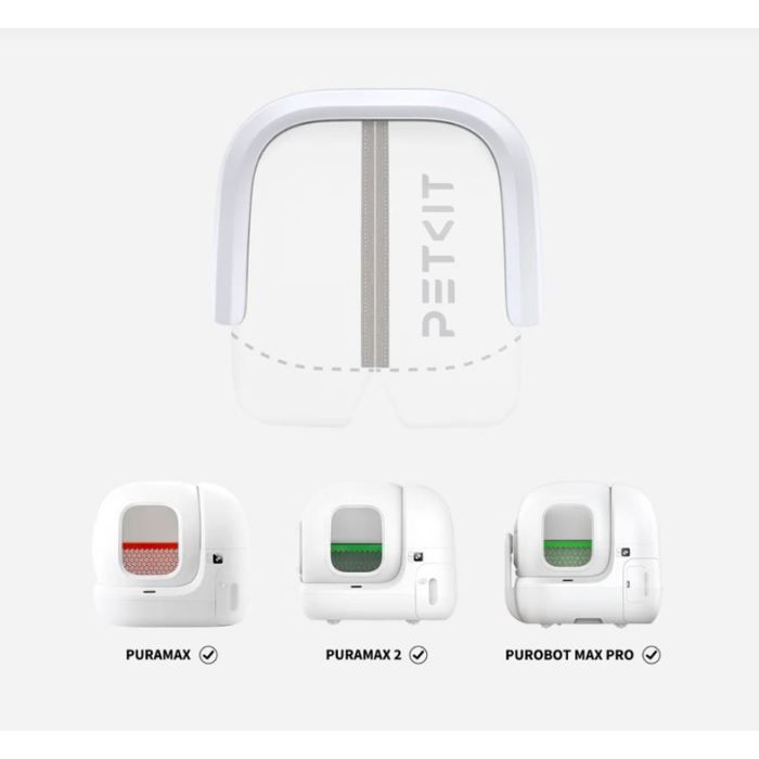 Rideau magnétique - PETKIT - 2.0 - Pour litière PURAMAX & Purobot Max - Blanc