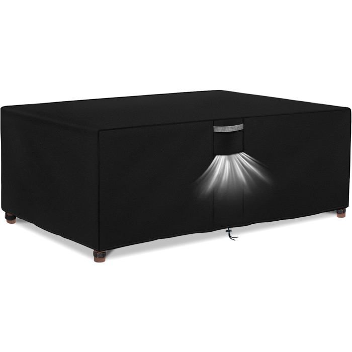 Rngcpto Housse Table De Jardin 220x110x75cm, Rectangulaire Imperméable Bache De Protection