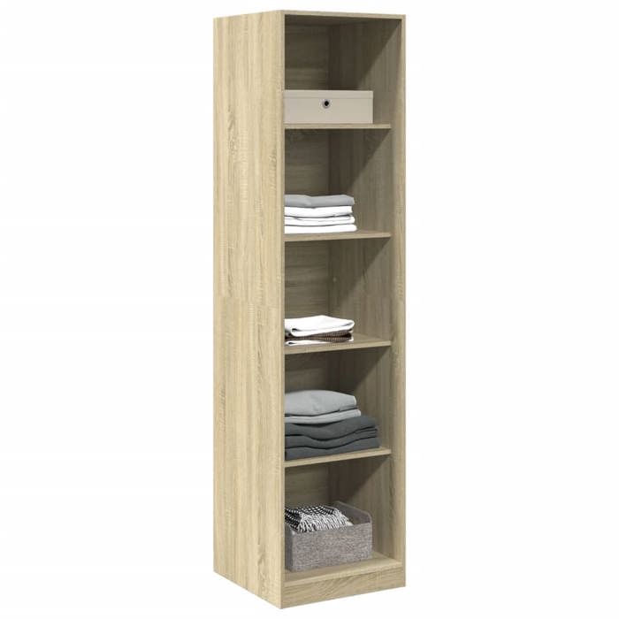 Brun Garde-robe JILLS Armoire penderie Pour chambre Chêne sonoma 50x50x200 cm Bois dingénierie LV1382