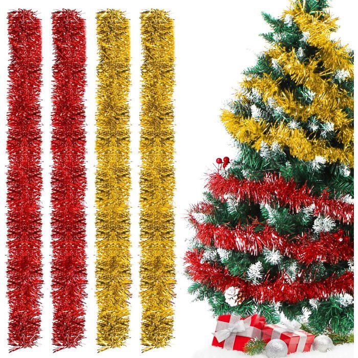 4x20g Fête Tinsel Rayures Argent Sylvestre Mariage Metallstreifen