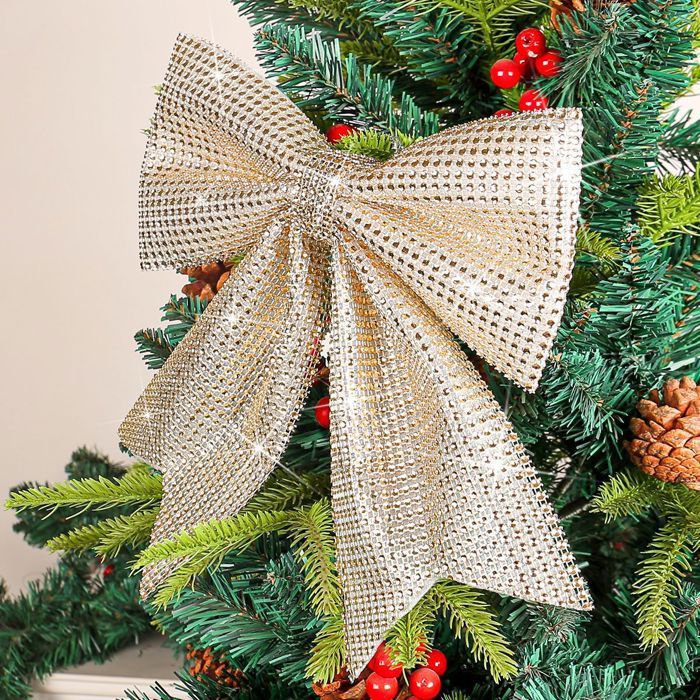 Nœud décoratif pour Mini sapin de noël,nouvel an,cloche,ruban,voiture Nœud décoratif pour Mini sapin de noël,nouvel an,cloche,ruban,voiture