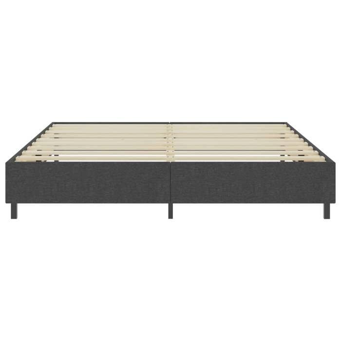Sommier à lattes sans matelas - WIENS - 200x200 cm - Gris - Tissu polyester - MDF et métal - Style Scandinave Moderne