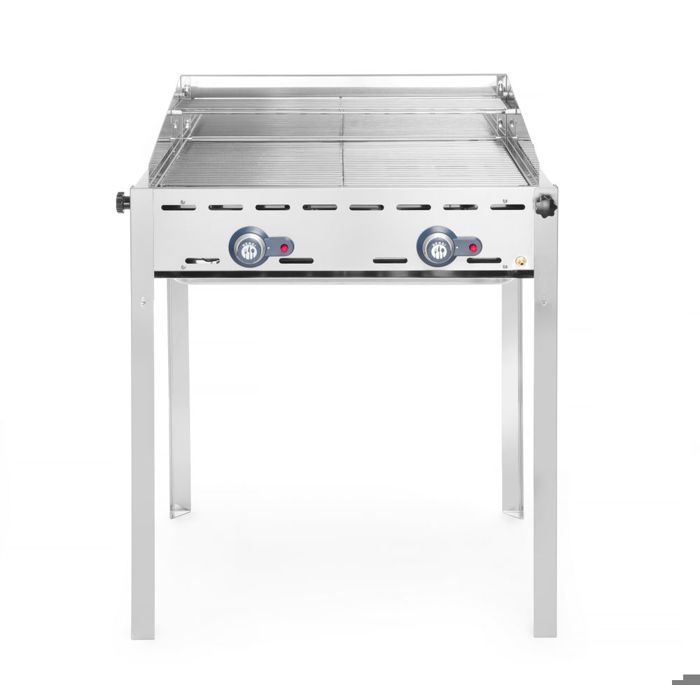 HENDI Green Fire 2-Brenner-Grill – Edelstahl, Windfang, 11,6 KW, GN 1/1 Roste, 740x612x825 Mm – Nur Für Außenbereich