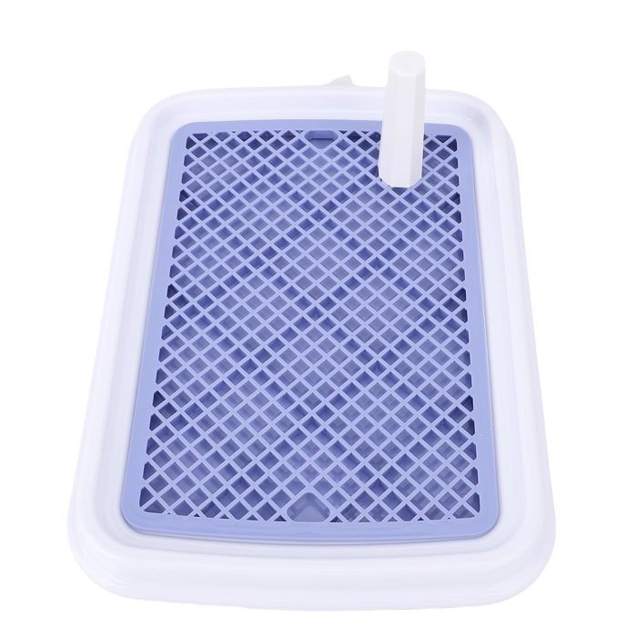 OMABETA toilettes pour animaux de compagnie Toilettes pour chiens haute clôture anti-odeur facile animalerie conditionneur Bleu