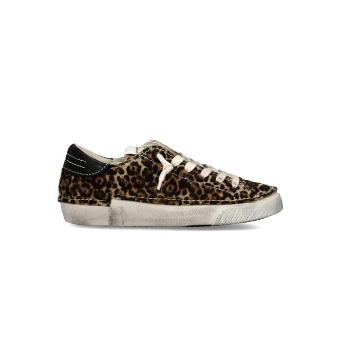 Baskets femme Philippe Model Prsx - animalier-leo bru