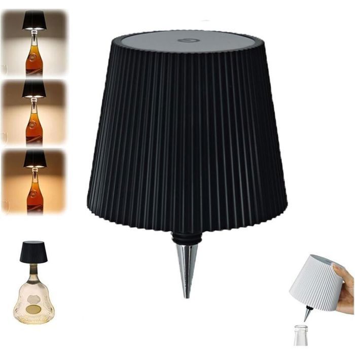 Lampe Bouteille Sans Fil Lampe de Table Sans Fil Rechargeable 1200mAh Lampe led Decoration Moderne Lampe De Table Tactile Sans Fil