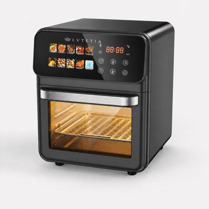 Friteuse sans Huile LVTETIA 10L - Panier amovible - Écran LED - Cuisson 360° - 10 Programmes - 1350W