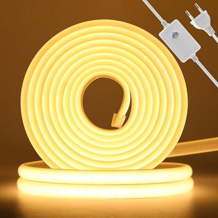 220V Bande Lumineuse LED COB Dimmable 288 LEDs/m Néon Étanche IP67 ...