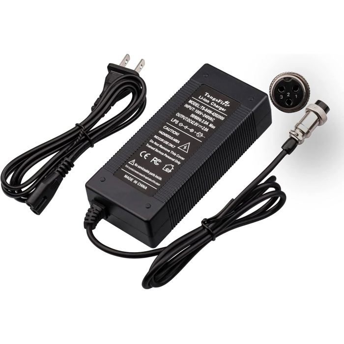 Ttrottinette Électrique Chargeur De Batterie 36V-42V Au Lithium Ternaire Ebike Recharge Trottinette Connecteur 3 Prong Inline 12Mm