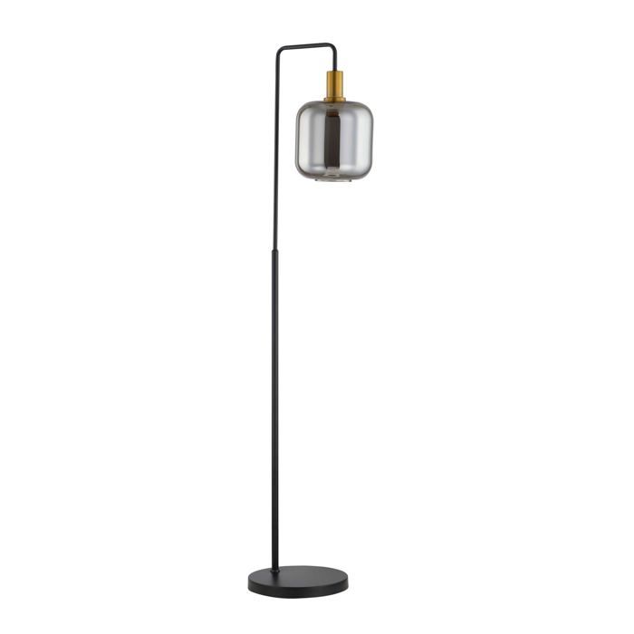 Lindby Lampadaire Nimbora (Moderne) en Noir Métal e. a. pour Salon & Salle à manger (1 lampeà E27) Sur Pied Lampe a de Sol