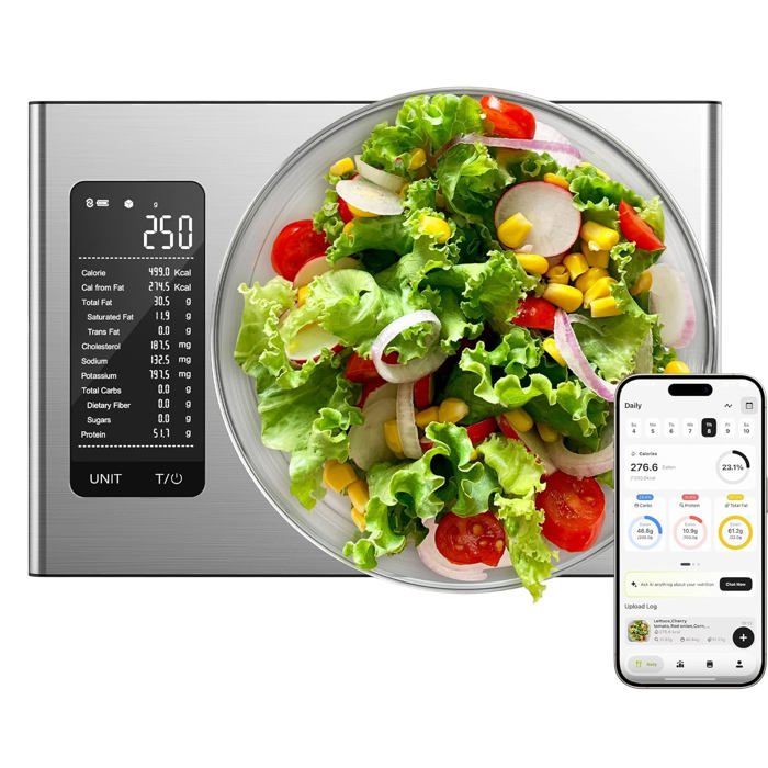 Balance Nutritionnelle Connectée 10Kg Calcul Calories Et Macros Application Mobile