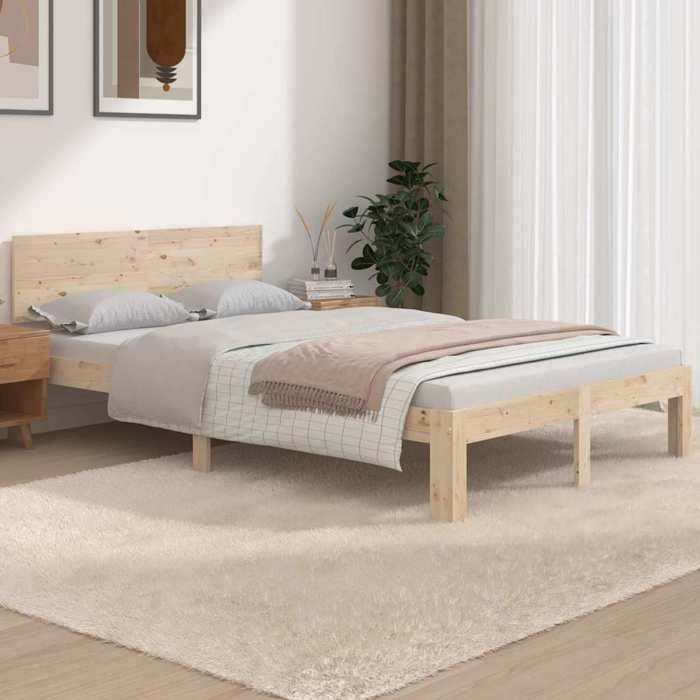 Stable&robuste Cadre de lit sans matelas 120x190 cm avec manuel de montage &01_7103