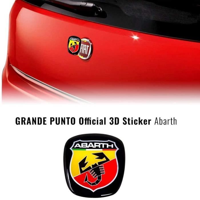 Autocollant 3D Logo Fiat Panda (après 2012) - 2 Pièces Avant/arrière - Revêtement Lenticulaire Durable