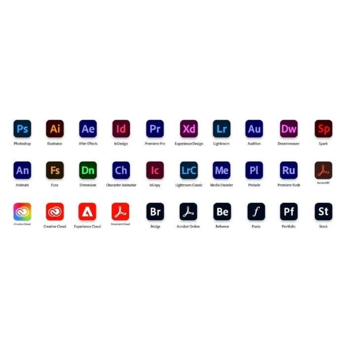 Black Friday: Abonnement 1mois légal compte etudiant Pack adobe creative cloud collection 2023-2024 avec IA (TOUT LES APPAREILES)
